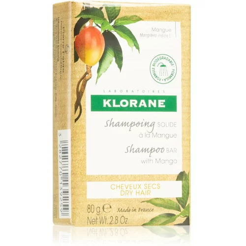 Klorane Mango trdi šampon za prehrano in sijaj 80 g