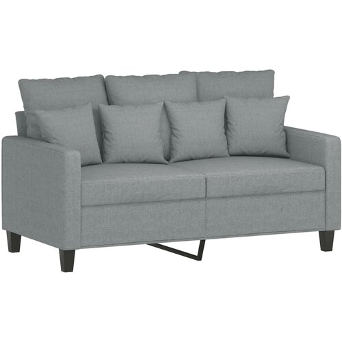  3-dijelni set sofa s jastucima svjetlosivi od tkanine Slike