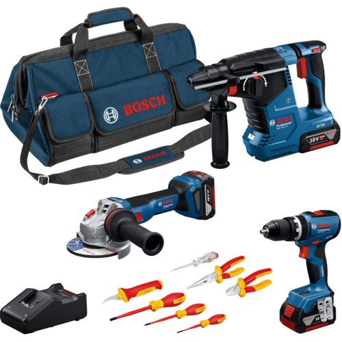 Bosch Akumulatorski set GWS 18V-8 + GBH 18V-22 + 2 x GBA 18V 4,0Ah + torba 0615V0003C Slike
