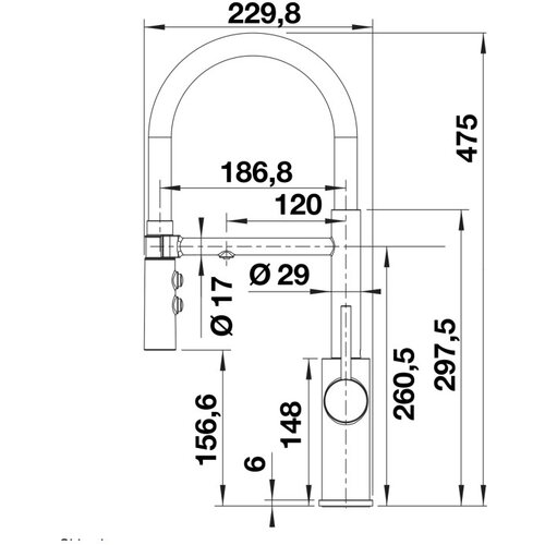 Blanco enoročna kuhinjska armatura s prho CATRIS-S Flexo, Črna mat (525793) Slike