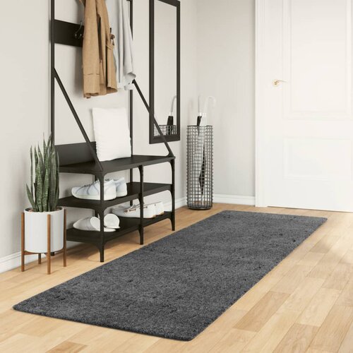 VidaXL Tepih OVIEDO kratkih vlakana antracit 80 x 250 cm Slike