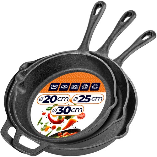 KADAX komplet 3 litoželeznih ponv 20/25/30 cm, (5000530889) Slike