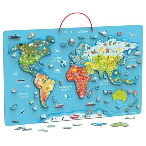  KARTA SVIJETA S PUZZLAMA 44508 22589 Slike