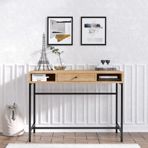 Hanah home berry - sapphire oak, black sapphire oakblack study desk Cene