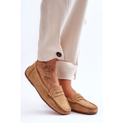 Boto marka niezdefiniowana Women's Suede Loafers Camel Lenvie Cijene