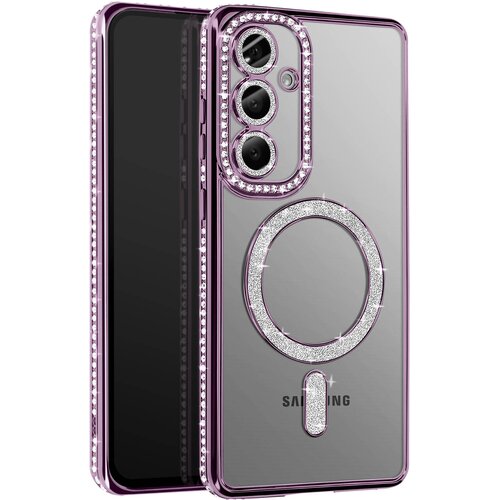 Avizar Diamantno ohi&scaron;je za Samsung Galaxy S25 Plus MagSafe Obris Strass, Vijolična, (5000015619) Cene