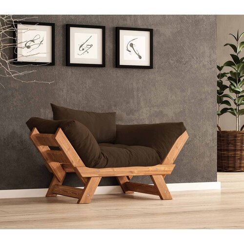 Hanah home Vrtna sofa s jednim sjedi&scaron;tem i jastukom, tikovina i bijela Cijene
