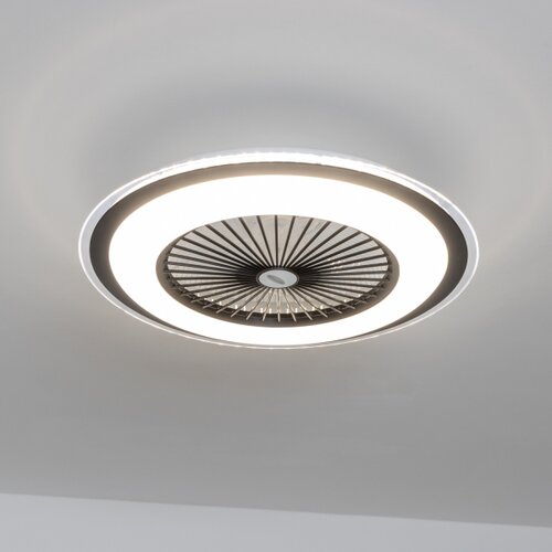  Brilagi - LED prigu&amp;scaron;iva svetiljka sa ventilatorom RONDA LED/48W/230V crna + daljinski upravljač Slike