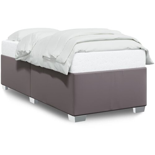 vidaXL Posteljni okvir siv 100x200 cm umetno usnje Cene