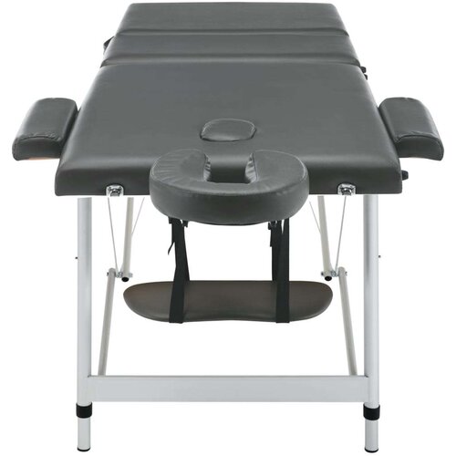 VidaXL Masažna miza s 3 conami aluminijast okvir antracit 186x68 cm Slike