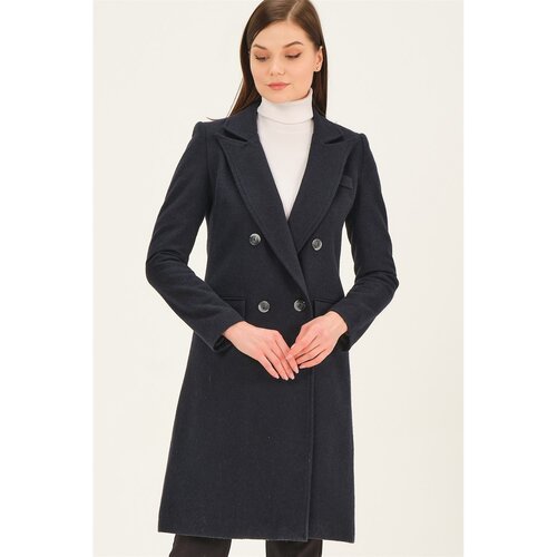 Dewberry Z6672 WOMEN&amp;#039;S COAT-LACİVERT Slike