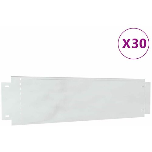 vidaXL Robniki za trato 30 pcs srebrna 100 x 25 cm Pocinkano jeklo, (5000095044) Cene
