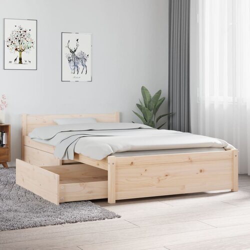 VidaXL Posteljni okvir s predali 90x190 cm 3FT Slike