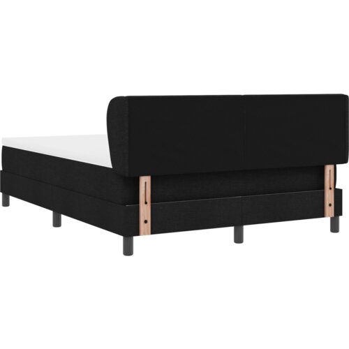 VidaXL Kutija za madrac s madracem Crna 140x200 cm Tkanina Slike