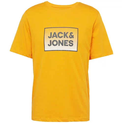 Jack & Jones Majica 'STEEL' mornarsko plava / narančasta / bijela