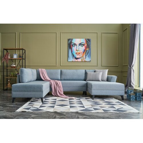 Atelier Del Sofa ugaona sofa Eris - plava Slike