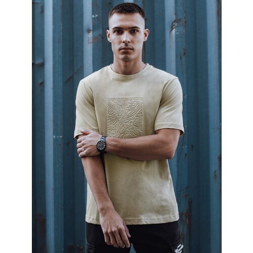 DStreet Men's beige T-shirt Cene