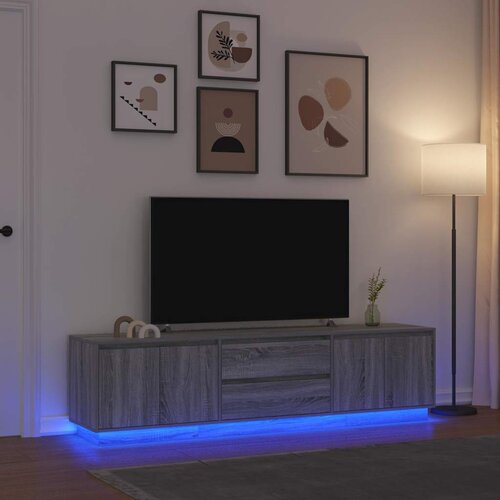 vidaXL TV omarica z LED lučkami starinski les 100x41x50 cm Cene
