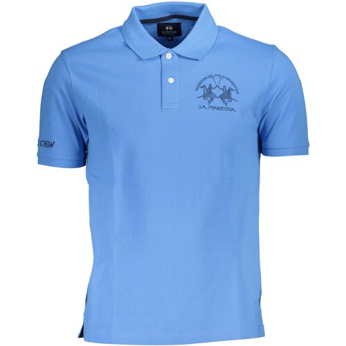 La Martina POLO SHORT SLEEVE MAN LIGHT BLUE Slike