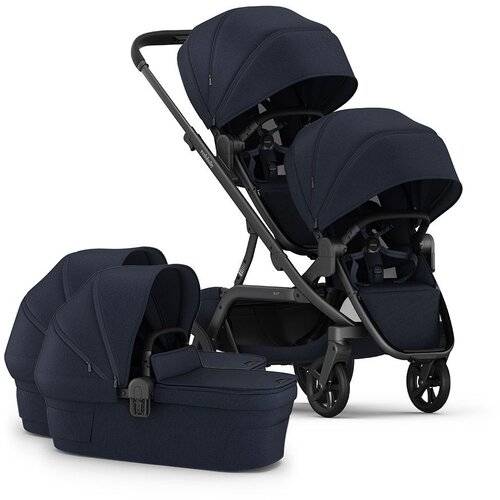 Redsbaby NUVO 2 Twin dječja kolica za blizance 2u1, Midnight Blue Slike