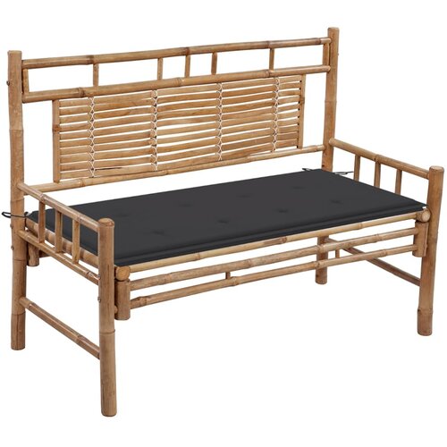 VidaXL Vrtna klop z blazino 120 cm bambus, (20804320) Slike