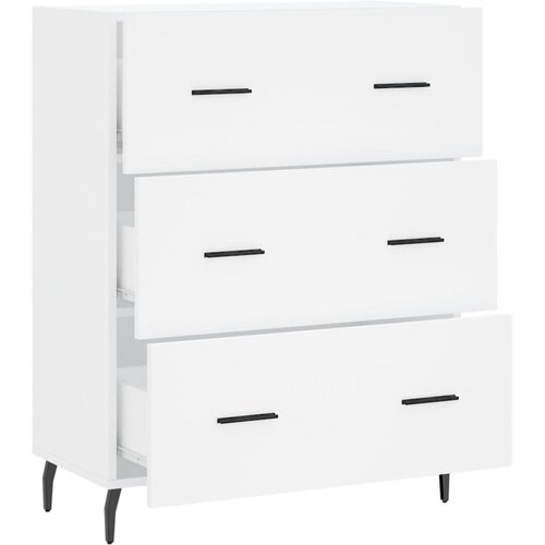  Komoda bijela 69,5x34x90 cm od konstruiranog drva Slike