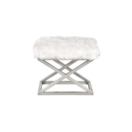 Atelier Del Sofa Tabure 50x42x40cm, Srebrno-Bijelo Cijene