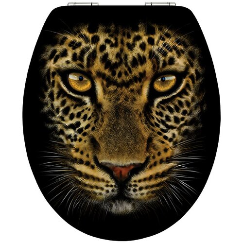 Poseidon WC deska Leopard (MDF, snemljiva, počasno spu&amp;scaron;čanje) Slike
