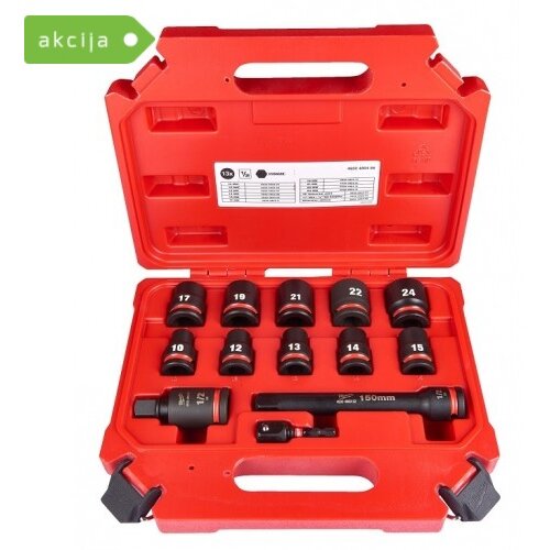 Milwaukee set udarnih nasadnih ključeva 1/2" 10-24mm 13/1 4932480456 Cene