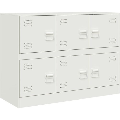 Maison Chic Komoda - Predalnik bela 99x39x73 cm jeklo, (21715833) Slike