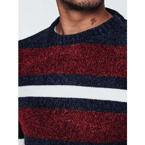 DStreet Sweter męski w paski czerwony Cene