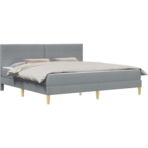  Okvir za krevet Svijetlo siva 180 x 200 cm Poliester Slike