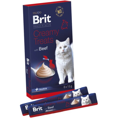 Brit Premium by Nature Cat Creamy Treats with Beef 6x15g Slike