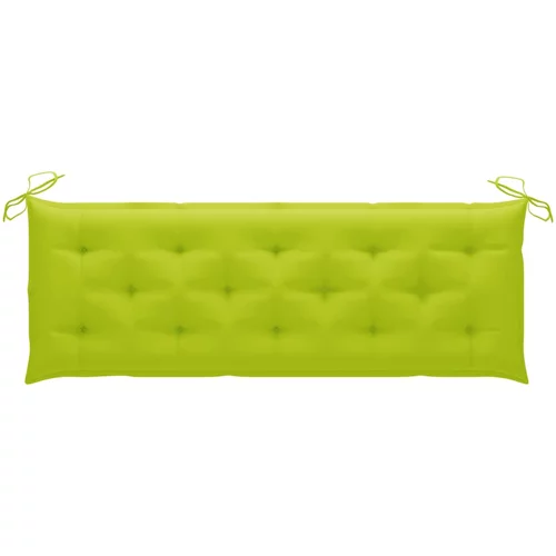 Jastuk za vrtnu klupu jarko zeleni 150 x 50 x 7 cm od tkanine