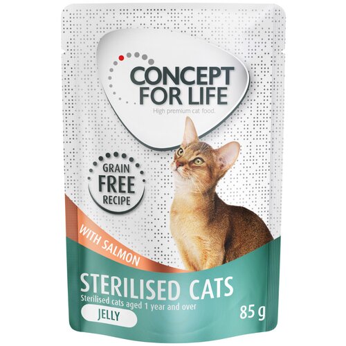 Concept for Life Sterilised Cats losos bez žitarica - u želeu - 12 x 85 g Slike