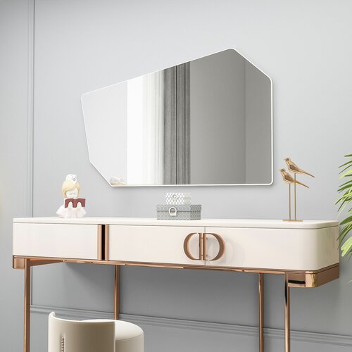HANAH HOME tarz - white white decorative chipboard mirror Slike