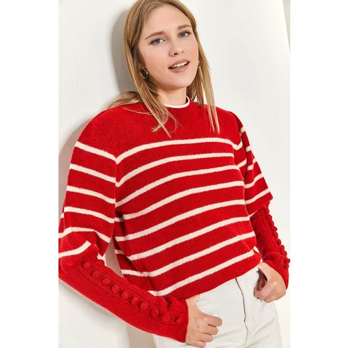 Bianco Lucci Sweater - Red - Regular fit