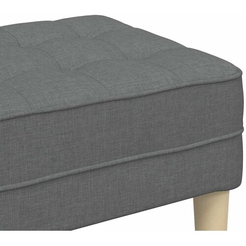  Klupa s jastukom Tamno siva 113 x 57 x 39 cm tkanina Slike