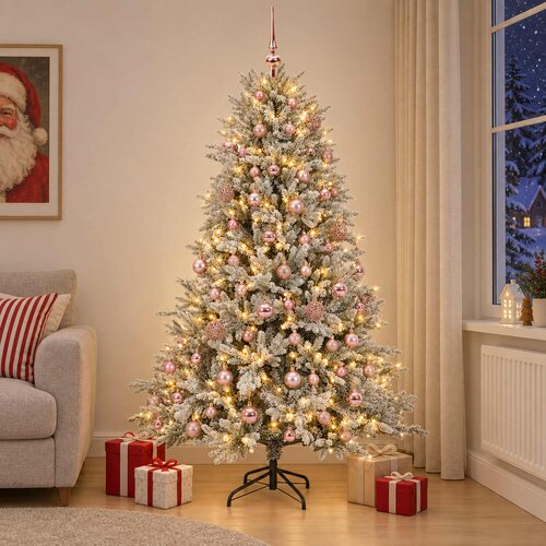  Umjetno božićno drvce s kuglicom 240 cm 300 LED lampica Slike