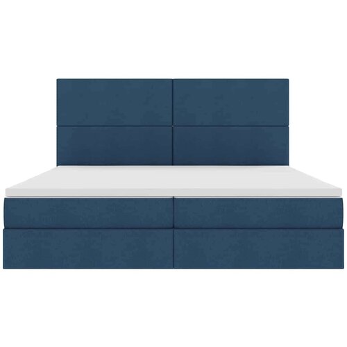 Krevet s od storage s madracem Plava 200 x 200 cm Lažna koža Slike