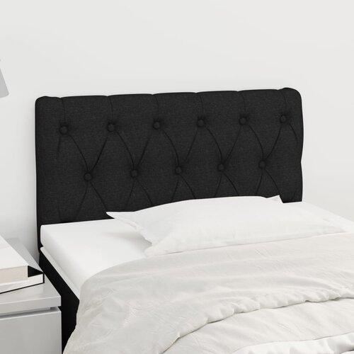 VidaXL Uzglavlje crni 80x7x78/88 cm od tkanine Slike