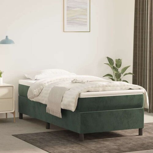 Box spring krevet s madracem tamnozeleni 80 x 200 cm baršunasti Cijene