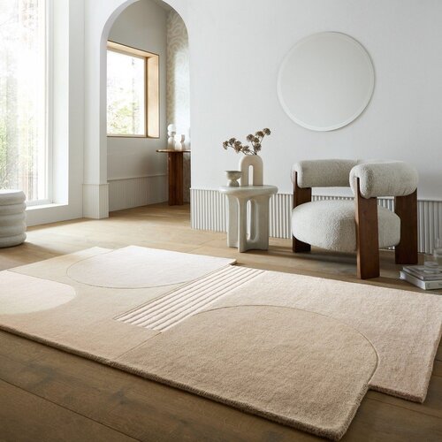 Flair Rugs Ročno tkana volnena preproga v naravni barvi 200x290 cm Lozenge &amp;ndash; Slike