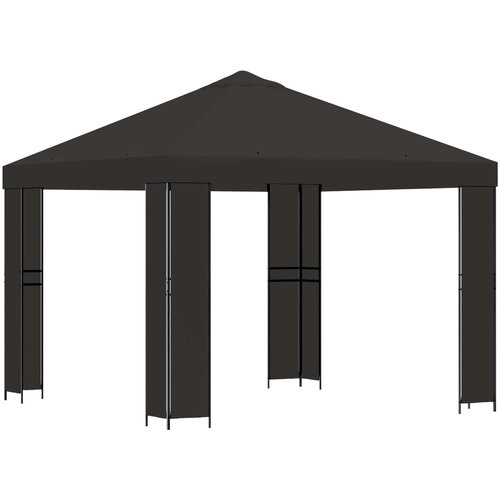 vidaXL Paviljon 3 x 3 m Antracit Poliester in jeklo 190, (5000219014) Cene