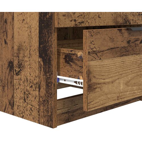  Noćni ormar 2 pcs Staro drvo 45 x 39 x 50cm Konstruirano drvo Slike