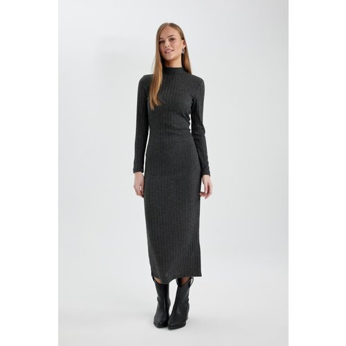 Defacto Bodycon Half Turtleneck Long Sleeve Maxi Dress Slike