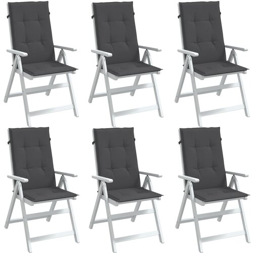  Jastuci za stolice 6 kom pro&scaron;arano antracit 120x50x4cm tkanina Cijene