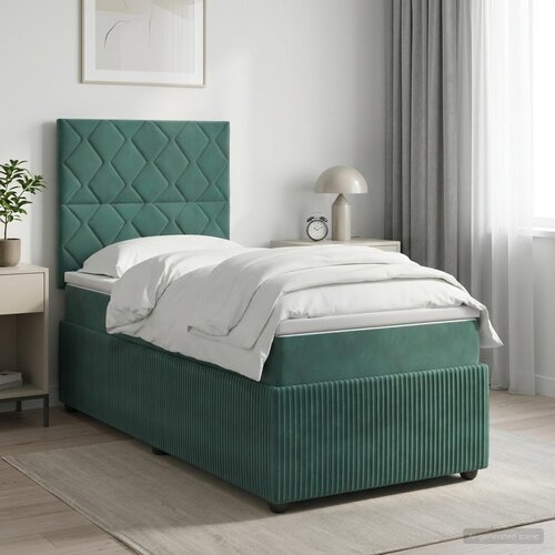  Boxspring krevet s madracem Tamnozelena 90 x 200 cm Bar&scaron;un Cijene