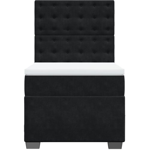 Box spring krevet s madracem crni 90x200 cm bar&amp;scaron;unasti Slike