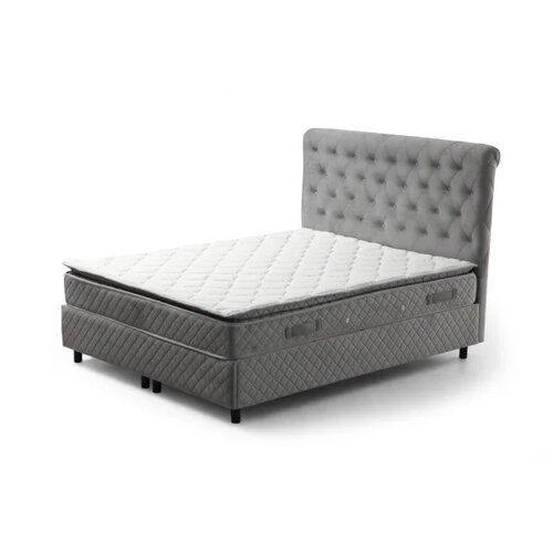 Hanah home Sonata Set 90 x 190 v2 - Grey Grey Single Mattress, Base & Headboard Cene